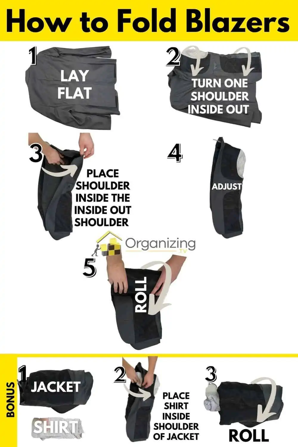 How to Fold Jackets Fast, Neat, and Small (Photos + Video) Organizing.TV