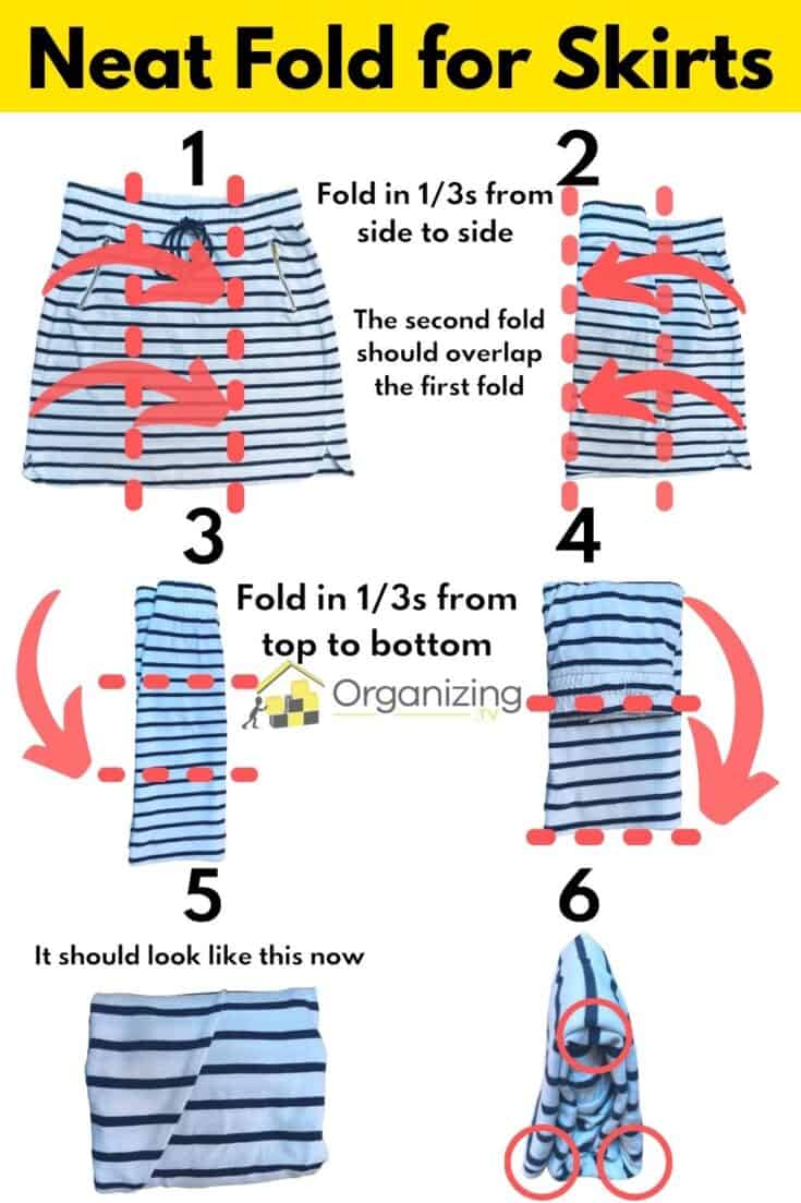 5 Ways to Fold Skirts Neat, Small, and WrinkleFree (Photos + Video