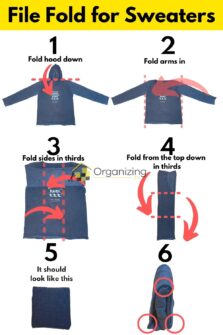 How to Fold Sweaters: Fast and Neat (photos + video) – Organizing.TV