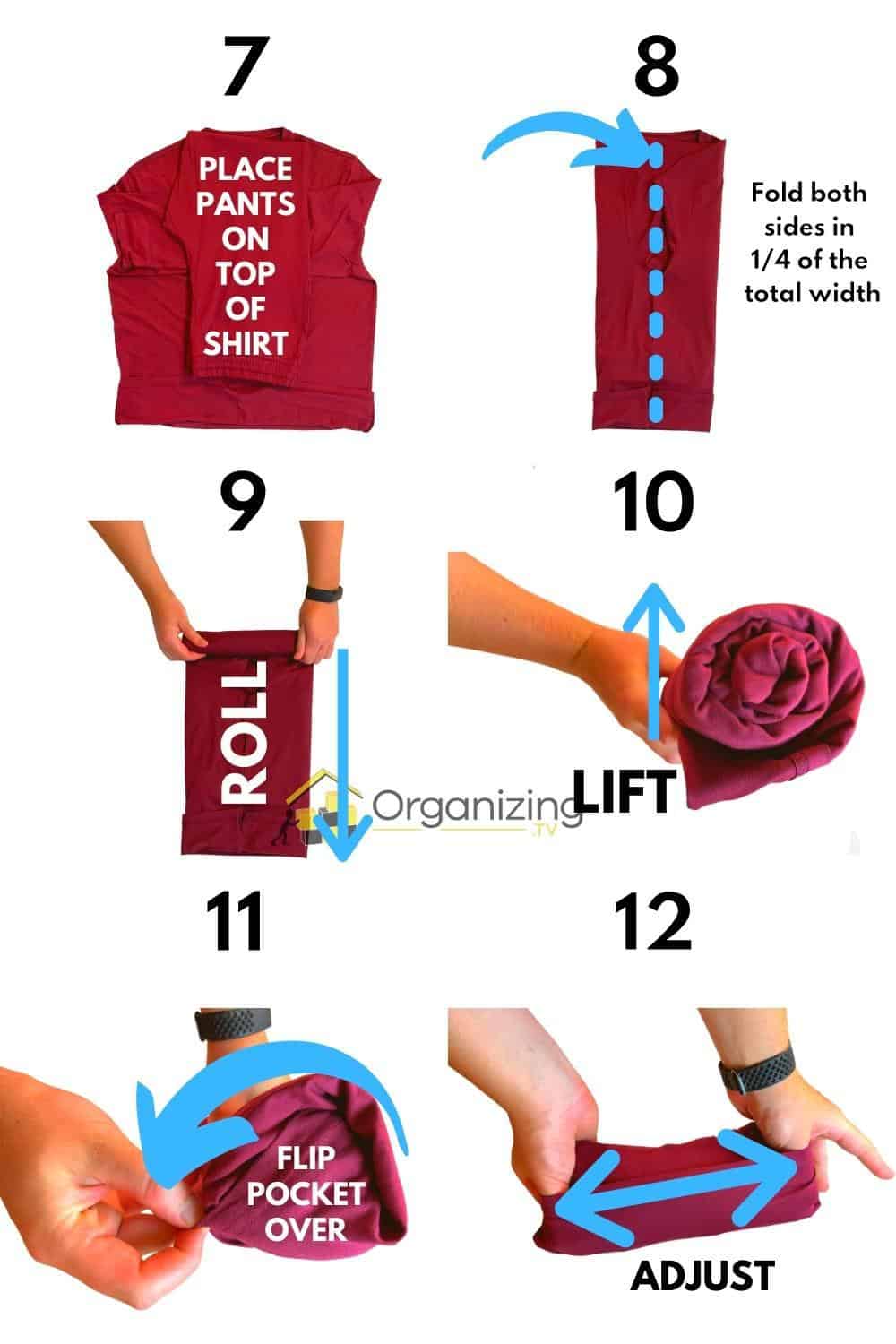 How to Fold Pajamas (and how to store them) Video + Photos Organizing.TV