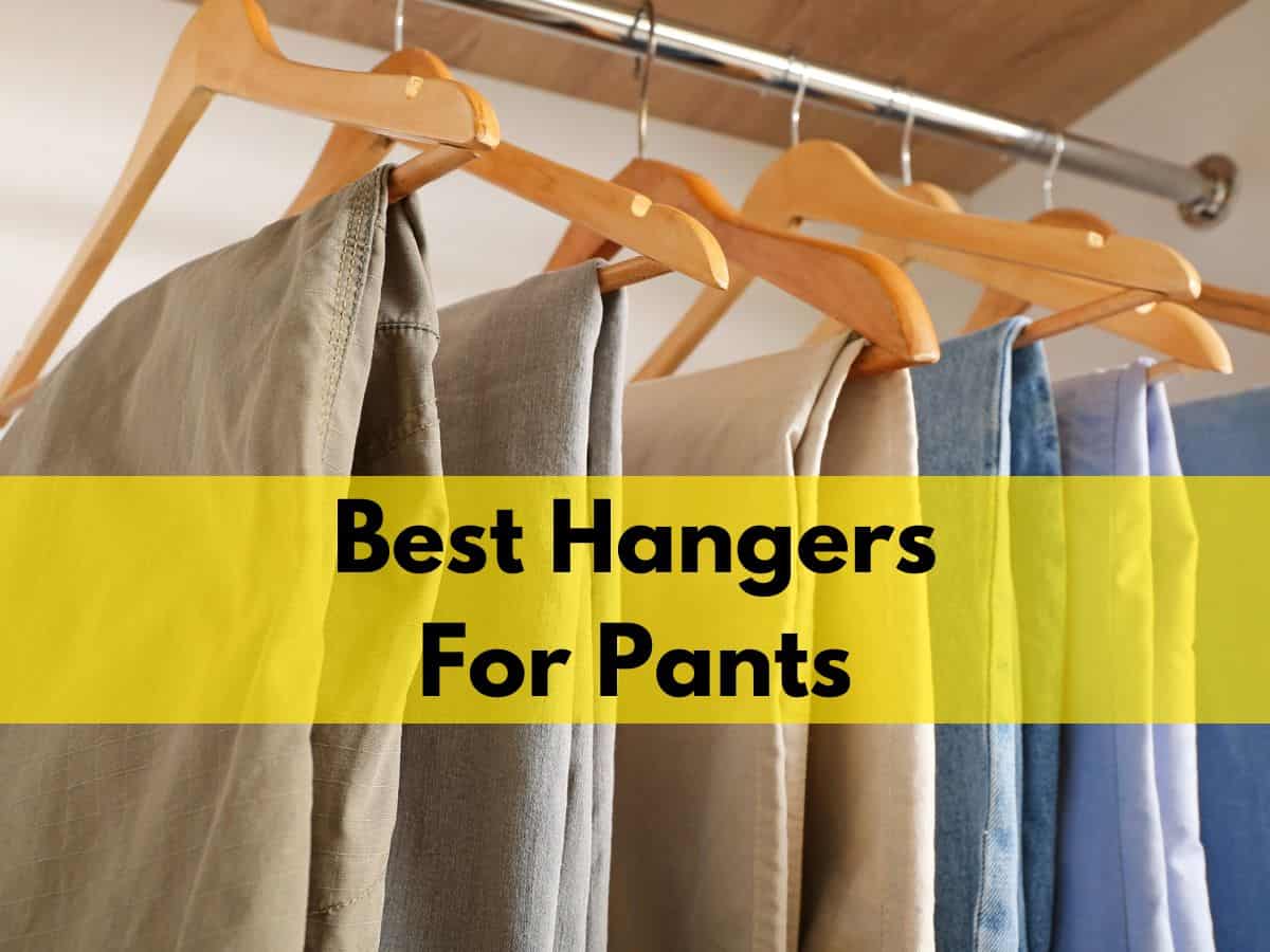 Open Ended Easy Slide Trouser Organize Bekith 6 Pack 2 Tier Slack Pant Hangers 