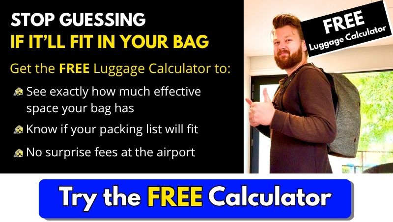 Try the free luggage space calculator